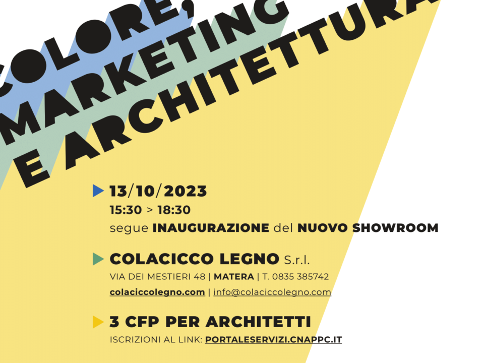 seminario colore, marketing e architettura